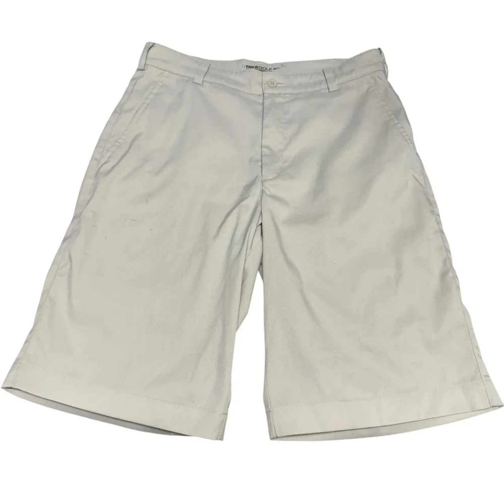 Nike Golf Mens Shorts Sz 28 Tour Performance Bone White Chino 509179-072 Stretch